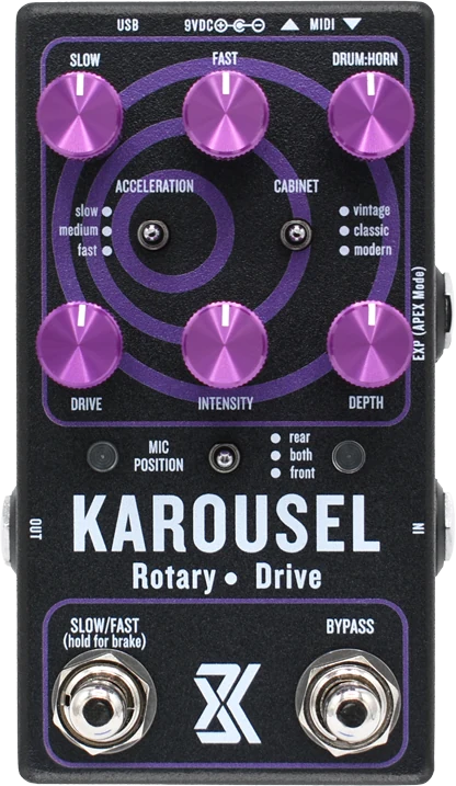 Karousel Rotary / Drive pedal, top view
